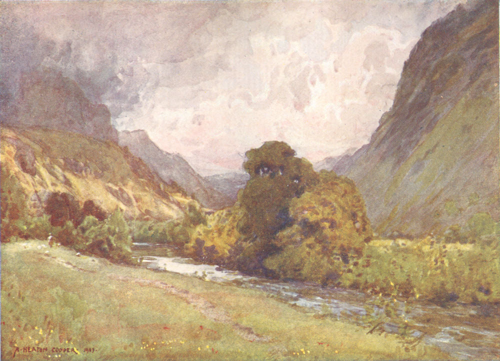 CUMBRIA. Lake district. The Vale of St John, near Keswick 1908 old print